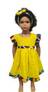 Alana Lace Kente Sleeve and Hem Baby Girl Dress – Handmade