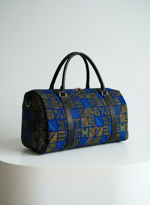 ZUBERI African Print Ankara Pyramid Duffle Bag – Handmade Travel Handbag