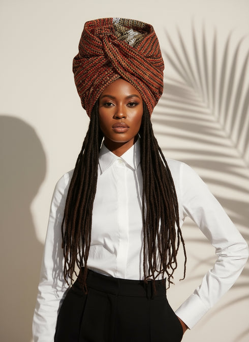 ADEPA Tie-On Ankara Headwrap / Headpiece Scarf – One-Yard Duku (African Print Headwrap)