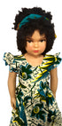 Jaliyah Green and White Floral Ankara Ruffle Sleeve Baby Girl Dress with Waist Tie – Handmade