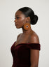 Jei-No Circular Chic Ankara Print Earrings