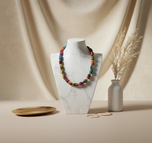 Pan-African Palette Ankara Necklace