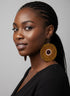 Jei-No Circular Chic Ankara Print Earrings