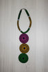 African Trio Circlet Ankara Necklace
