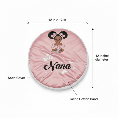 NANA BLACKWATER African KIDS Handmade KIDS Silk Bonnet With Nana Band Design