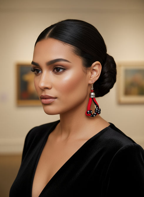 FURAHA Vibrant Ankara double-knotted handmade fabric earrings