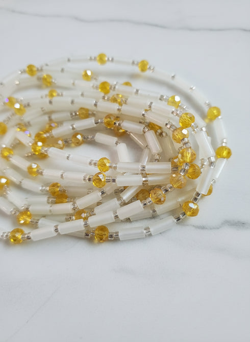 Shaka Lights Out Waist Beads - yellow - Glows in the dark