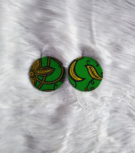 Load image into Gallery viewer, Circular Chic Small Ankara Print Earrings
