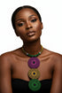 African Trio Circlet Ankara Necklace