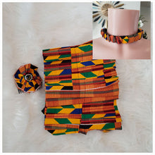 Load image into Gallery viewer, Geo-Tribal Waist Pleated Belt
