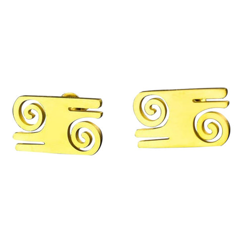 Nkyinkyim Exaggerated Adinkra Symbol Earrings –  African-Inspired Statement Jewelry for Women