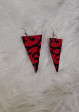 Load image into Gallery viewer, Contemporary Tribal Triangle Ankara Earrings
