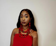 Load image into Gallery viewer, Ayo Radiance Four-Strand Ankara Necklace
