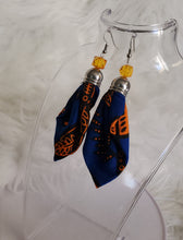 Load image into Gallery viewer, Sapphire Elegance Ankara Earrings
