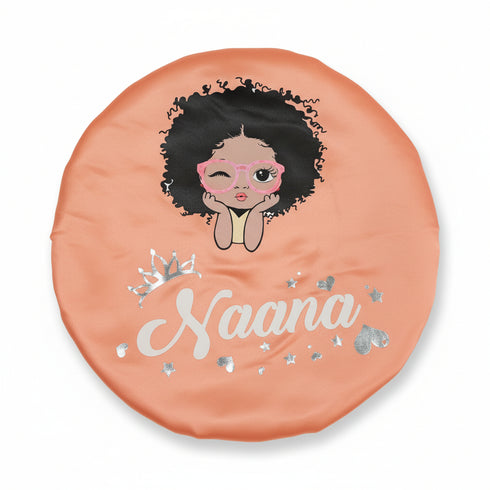 NAANA BLACKWATER African KIDS Handmade KIDS Silk Bonnet With NAANA Band Design