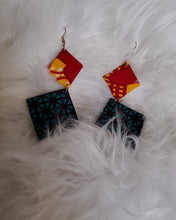 Load image into Gallery viewer, Geometric Allure Ankara Earrings
