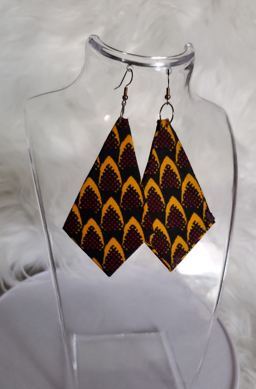 Afrocentric Diamond Harmony Ankara Earrings