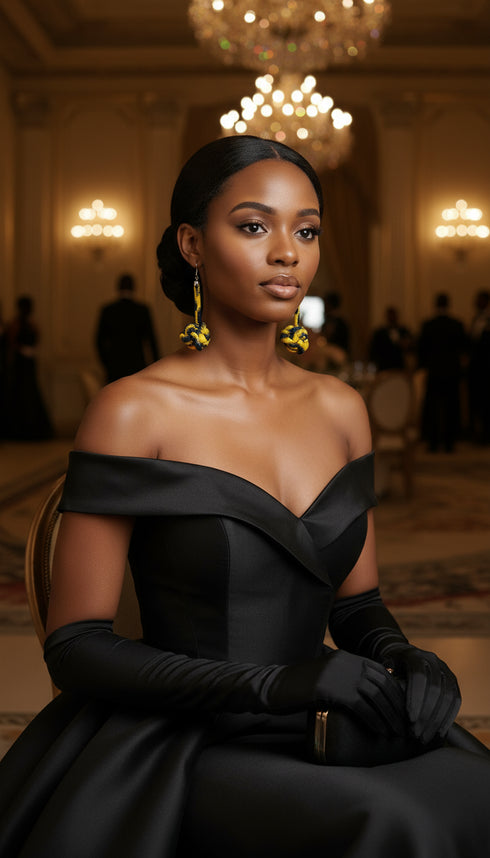 Ade-A-Oye Bubble Teardrop Ankara Earrings