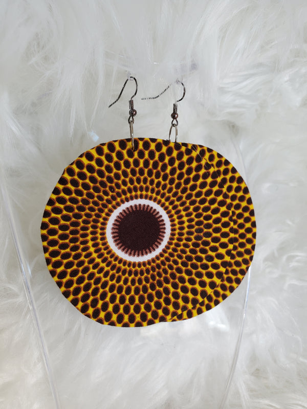 Circular Chic Ankara Print Earrings