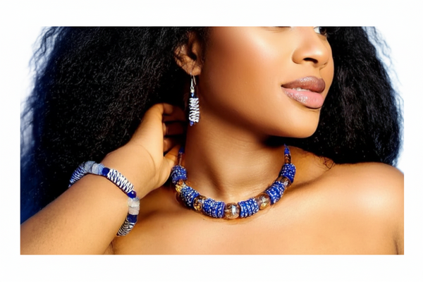 Chidera Bead Necklace Bracelet & Earring Set