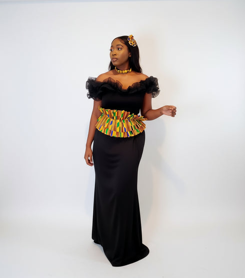 Geo-Tribal Waist Pleated Belt