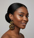 ESENAM Radiant Rosette Double Folded Ankara Earrings