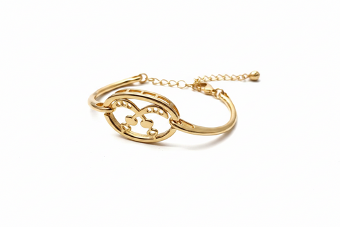 VALOR AKOFENA Adinkra stainless steel adjustable chain bangle bracelet only