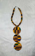 African Trio Circlet Ankara Necklace