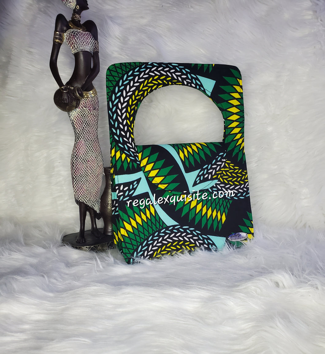 Patty African Print Cut-out Handle Totes