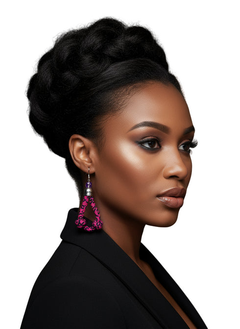 FURAHA Vibrant Ankara double-knotted handmade fabric earrings