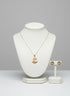 VITALITY OWIA KOKROKO Necklace and Earrings Set - Adinkra Necklace & Earrings Set Stainless Steel