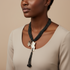 Zuberi handmade Africa map pendant beaded necklace