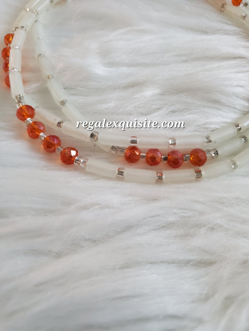 Shaka Lights Out Waist Beads - orange