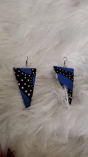 Load image into Gallery viewer, Contemporary Tribal Triangle Ankara Earrings
