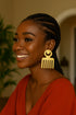 Duafe Oversized/Exaggerated Gold Adinkra Comb Earrings –  African Statement Jewelry for Women