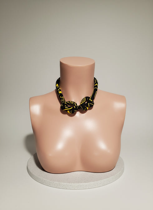 Dual Knot Ankara Necklace