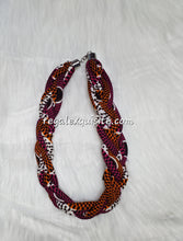 Load image into Gallery viewer, African Splendor Braided Ankara Necklace
