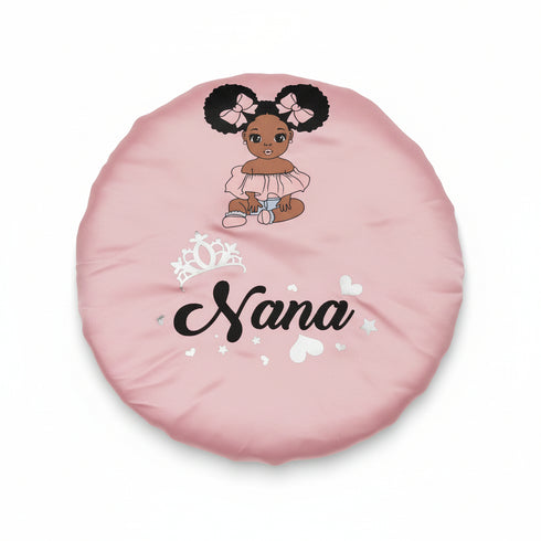NANA BLACKWATER African KIDS Handmade KIDS Silk Bonnet With Nana Band Design