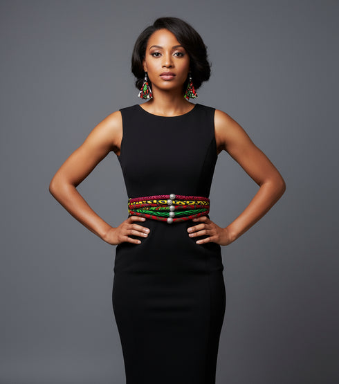 Kaleidoscope Ankara Twist Belt