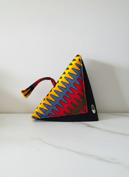 Kuba Triangle Wristlet Ankara/African Print Clutch / Handbag for Women