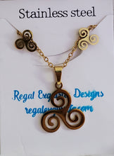 Load image into Gallery viewer, Triskelion Harmony Set - Necklace &amp; Earrings Set Stainless Steel
