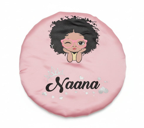 NAANA BLACKWATER African KIDS Handmade KIDS Silk Bonnet With NAANA Band Design