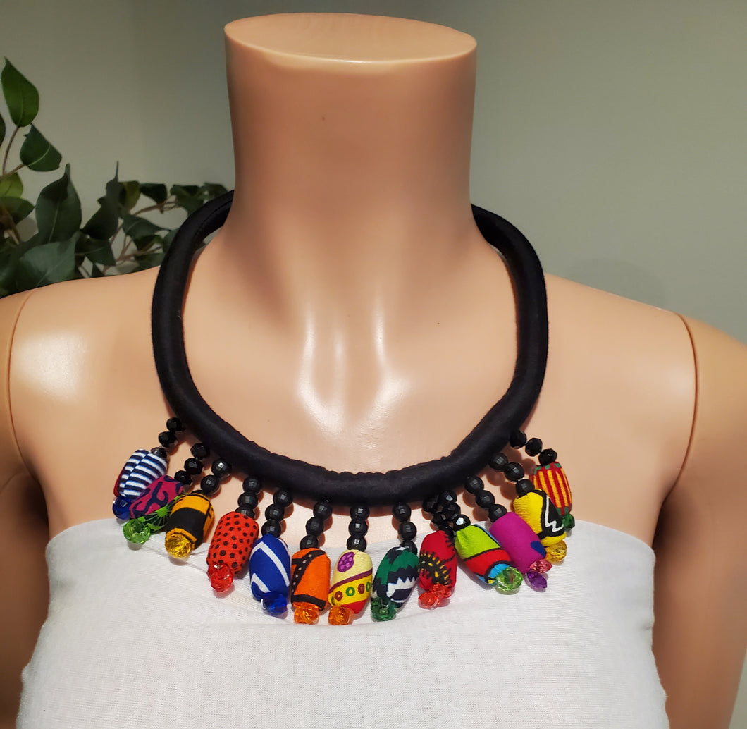 Vibrant Verve Casual Ankara Necklace