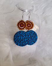 Load image into Gallery viewer, Sunset Serenade Ankara Disk Earrings
