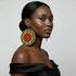 Jei-No Circular Chic Ankara Print Earrings