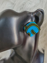 Load image into Gallery viewer, Bold Square Ankara Stud Earrings
