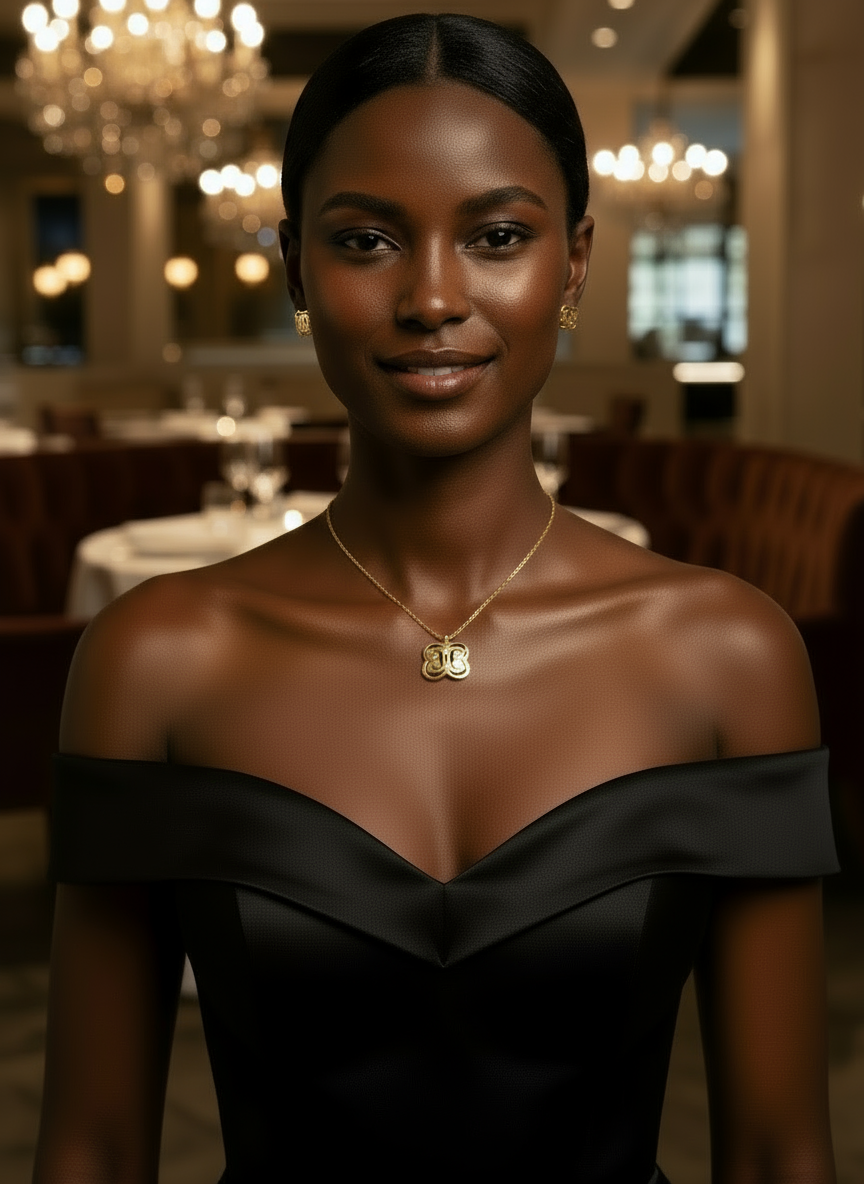 ASAASE YE DURU Adinkra Necklace and Stud Earrings Set – African Stainless Steel Jewelry for Women