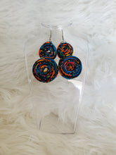 Load image into Gallery viewer, Radiant Rosette Double Folded Ankara Earrings
