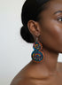 ESENAM Radiant Rosette Double Folded Ankara Earrings