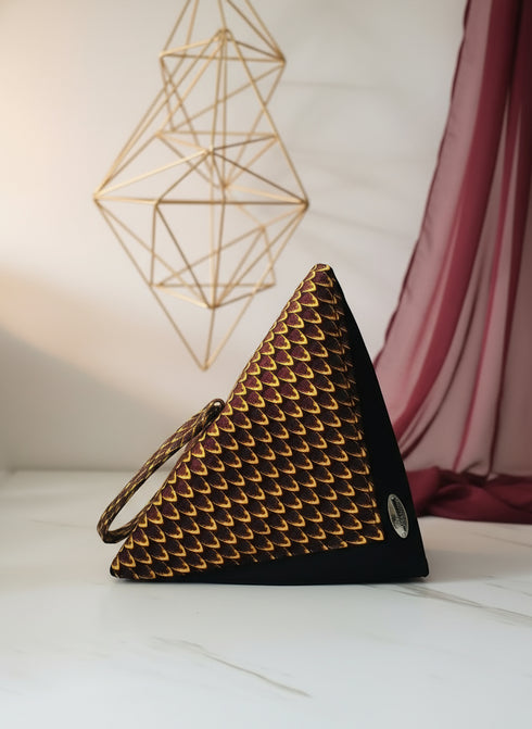 Kuba Triangle Wristlet Ankara/African Print Clutch / Handbag for Women